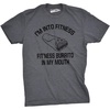 Mens Fitness Burrito Funny Gym T Shirt Sarcasm Hilarious Workout Novelty Tees | Funny Workout Shirt, Cinco De Mayo Tank Top for Men, Cool Fitness Sleeveless Tee, Food, Fitted Tank, Novelty Tank Tops for(Dark Heather Grey)