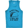 Mens Fitness Taco in My Mouth Tanktop Funny Shirt | Funny Workout Shirt, Cinco De Mayo Tank Top for Men, Cool Fitness Sleeveless Tee, Fitted Tank, Novelty Tank Tops for Guys(Turquoise – Fitness Taco)