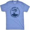 Mens Fun Summer Tees Hot Funny Pool Beach Ocean Swimming T Shirts for Guys(Heather Light Blue – Beaches at)