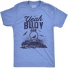 Mens Fun Summer Tees Hot Funny Pool Beach Ocean Swimming T Shirts for Guys(Heather Light Blue – Yeah Buoy)