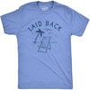 Mens Fun Summer Tees Hot Funny Pool Beach Ocean Swimming T Shirts for Guys(Light Heather Blue – Laid Back)