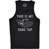 This is My Fitness Funny Army Military Sleeveless Mens Tank Tops | Funny Workout Shirt, Graphic Tank Top for Men, Cool Sarcastic Sleeveless Tee, Fitted Tank, Novelty Tank Tops for Guys(Heather Black – Tank Top)