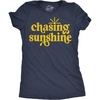 Womens Funny T Shirts Chasing Sunshine Cute Summer Tee for Ladies | Funny T Shirts, Graphic Tops for Women, Cool Summer Top, Soft Cotton Blend, Women’s Novelty Tees