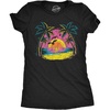 Womens Funny T Shirts Neon Shore Awesome Vacation Graphic Novelty Beach Tee for Ladies