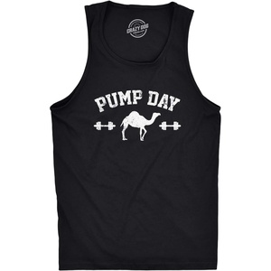 Mens Pump Day Funny Camel Hump Day Workout Sleeveless Fitness Tank Top | Funny Workout Shirt, Graphic Tank Top for Men, Cool Animal Sleeveless Tee, Fitness, Fitted Tank, Novelty Tank Tops for Guys(Black)