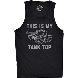 This is My Fitness Funny Army Military Sleeveless Mens Tank Tops | Funny Workout Shirt, Graphic Tank Top for Men, Cool Sarcastic Sleeveless Tee, Fitted Tank, Novelty Tank Tops for Guys(Heather Black – Tank Top)