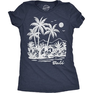 Womens Funny T Shirts Bali Beach Awesome Vacation Tee for Ladies | Funny T Shirts, Graphic Tops for Women, Cool Summer Top, Soft Cotton Blend, Women’s Novelty Tees