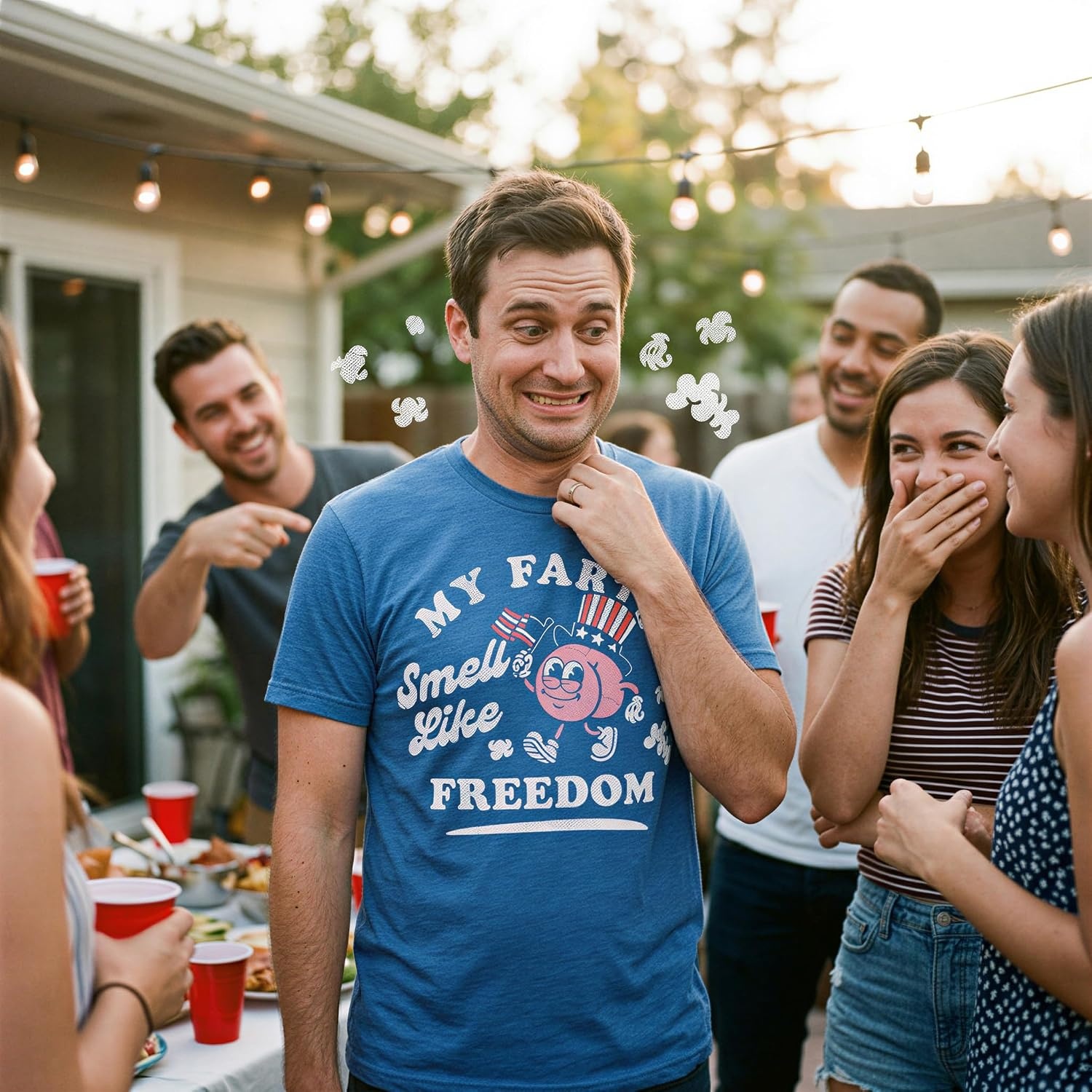 image:imageMens Funny T Shirts My Farts Smell Like Freedom 4th of July Tee for Men Funny T Shirts Patriotic Apparel for Men Cool Adult Humor Short Sleeve Soft Cotton Blend Novelty Tees for Guys