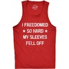 Crazy Dog T-Shirts Fitness I Freedomed so Hard My Sleeves Mens Tank Tops | Funny Workout Shirt, Patriotic Tank Top for Men, Cool Fitness Sleeveless Tee, Fitted Tank, Novelty Tank Tops for Guys(Red)