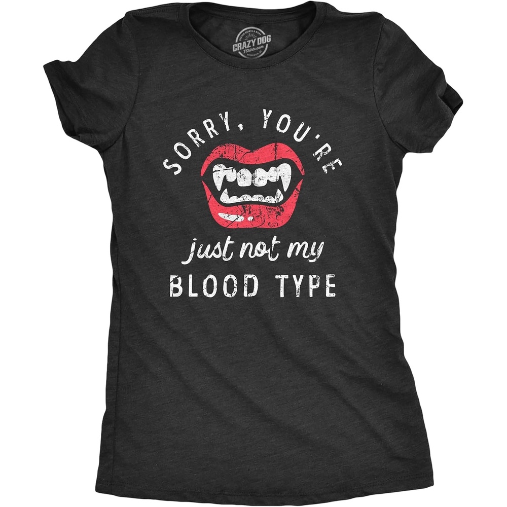 image:imageHalloween Womens TShirt Funny Spooky Scary October Tees Funny T Shirts Halloween Tops for Women Cool Top Soft Cotton Blend Womens Novelty TeesHeather Black Blood