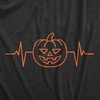Halloween Womens T-Shirt Funny Spooky Scary October Tees | Funny T Shirts, Halloween Tops for Women, Cool Top, Soft Cotton Blend, Women’s Novelty Tees(Heather Black – Pumpkin Heart)