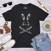 Jolly Roger Easter Funny Bunny Skull Crossbones Egg Hunt T Shirt | Funny T Shirts, Easter Apparel for Men, Cool Short Sleeve, Soft Cotton Blend, Novelty Tees for Guys(Black)