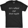 Halloween Mens T-Shirt Not A Ghost Just Dead Inside Haunted Tees | Funny T Shirts, Halloween Apparel for Men, Cool Short Sleeve, Soft Cotton Blend, Novelty Tees for Guys(Heather Black – Not a Ghost)