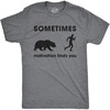 Mens T Shirts Funny Sarcastic Humor Adult Joke Tees for Guys | Funny T Shirts, Sarcastic Apparel for Men, Cool Short Sleeve, Fitness, Soft Cotton Blend, Novelty Tees for Guys(Dark Heather Grey – Motivation Bear)