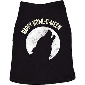 Dog Shirt Happy Howl-O-Ween Shirt Funny Halloween Wolf Tee for Pup Black L | Halloween Shirt For Dogs, Cool Dog Puppy TShirt, Calming Dog Tee, Soft Cotton Pet Apparel, Lightweight Tee for Pets, Sizes(XX-Large)