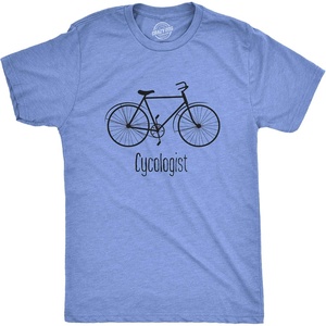 Mens T Shirts Funny Sarcastic Humor Adult Joke Tees for Guys | Funny T Shirts, Sarcastic Apparel for Men, Cool Short Sleeve, Fitness, Soft Cotton Blend, Novelty Tees for Guys(Heather Light Blue – Cycologist)