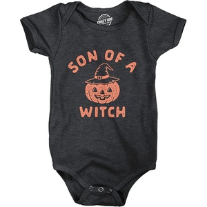 Son Of A Witch Halloween Funny Infant Baby Baby Body Suit | Funny Onesies, Halloween Clothes for Baby, Cool Onesie, Super soft blend, Novelty Onesie