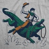 Mens Cowboy Gator Ride Funny T Shirts Sarcastic Graphic Tee for Men