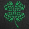 Womens Clover Made of Pot Leaves T Shirt Funny St Pattys Day 420 Tee | Funny T Shirts, Saint Patrick’s Day Tops for Women, Cool 420 Top, Soft Cotton Blend, Women’s Novelty Tees(Heather Black – Clover Made of Pot Leaves)