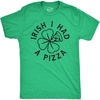Mens Irish I Had A Pizza T Shirt Funny St Paddys Day Partying Drunk Tee | Funny T Shirts, Saint Patrick’s Day Apparel for Men, Cool Food Short Sleeve, Soft Cotton Blend, Novelty Tees for Guys(Heather Green – Irish I Had a Pizza)