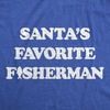 Mens Funny T Shirts Santas Favorite Fisherman Fishing Christmas Tee for Men | Funny T Shirts, Christmas Apparel for Men, Cool Fishing Short Sleeve, Sarcastic, Soft Cotton Blend, Novelty Tees for Guys