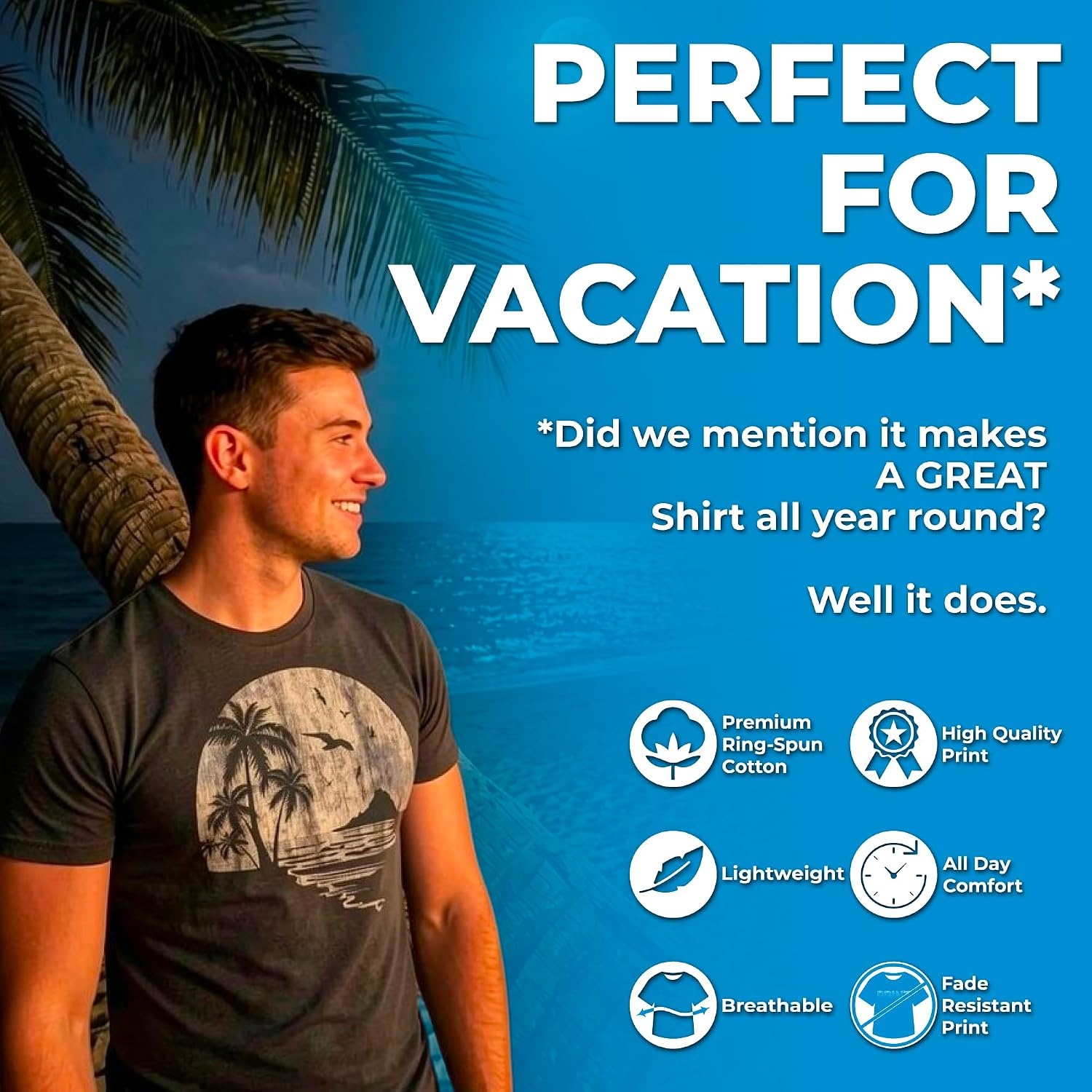 image:imageBoating with A Side of Drinking Funny Sarcastic Mens T Shirts Funny T Shirts Graphic Apparel for Men Cool Summer Short Sleeve Drinking Soft Cotton Blend Novelty Tees for Guys
