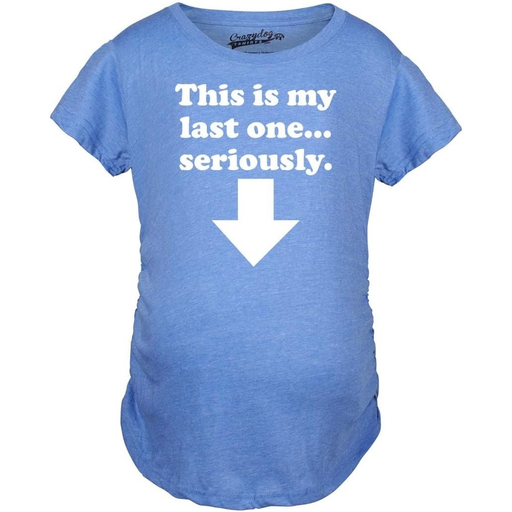 image:imageMaternity Funny for Pregnant Women Funny Pregnancy T Shirt Funny Graphic Pregnancy Tee Graphic Maternity Wear Cool Sarcastic Short Sleeve Animal Ruched stretchy soft MaternityHeather Light Blue Last One