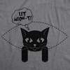 Maternity Funny for Pregnant Women Funny Pregnancy T Shirt | Funny Graphic Pregnancy Tee, Graphic Maternity Wear, Cool Sarcastic Short Sleeve, Animal, Ruched, stretchy, soft, Maternity(Dark Heather Grey – Let Meowt)