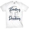Boating with A Side of Drinking Funny Sarcastic Mens T Shirts | Funny T Shirts, Graphic Apparel for Men, Cool Summer Short Sleeve, Drinking, Soft Cotton Blend, Novelty Tees for Guys
