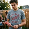 Big Bang Energry Fourth of July Rocket Funny T Shirts for Men | Funny T Shirts, Patriotic Apparel for Men, Cool Sarcastic Short Sleeve, Soft Cotton Blend, Novelty Tees for Guys(Dark Heather Grey – Bang)