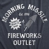 Firework Fourth of July Firecracker Humor Funny T Shirts for Men | Funny T Shirts, Patriotic Apparel for Men, Cool Short Sleeve, Soft Cotton Blend, Novelty Tees for Guys(Heather Navy – Morning Missle)