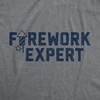 Firework Fourth of July Firecracker Humor Funny T Shirts for Men | Funny T Shirts, Patriotic Apparel for Men, Cool Short Sleeve, Soft Cotton Blend, Novelty Tees for Guys(Dark Heather Grey – Expert)