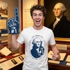 George Washington Number 1 Fourth of July Funny T Shirts for Men | Funny T Shirts, Patriotic Apparel for Men, Cool Short Sleeve, Soft Cotton Blend, Novelty Tees for Guys(White)