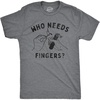 Firework Fourth of July Firecracker Humor Funny T Shirts for Men | Funny T Shirts, Patriotic Apparel for Men, Cool Short Sleeve, Soft Cotton Blend, Novelty Tees for Guys(Dark Heather Grey – Fingers)