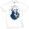 George Washington Number 1 Fourth of July Funny T Shirts for Men | Funny T Shirts, Patriotic Apparel for Men, Cool Short Sleeve, Soft Cotton Blend, Novelty Tees for Guys(White)