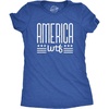 Womens America WTF T Shirt Funny Patriotic July 4th Novelty Tee | Funny T Shirts, Patriotic Tops for Women, Cool Sarcastic Top, Soft Cotton Blend, Women’s Novelty Tees(Heather Royal)