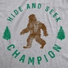 Crazy Dog T-Shirts Hide and Seek Champion Funny Bigfoot Graphic Tee | Funny T Shirts, Graphic Apparel for Men, Cool Camping Short Sleeve, Soft Cotton Blend, Novelty Tees for Guys(Mens Light Grey)