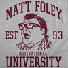 Mens Chris Farley T-Shirt Matt Foley Funny Graphic Novelty Tees | Licensed Chris Farley Tees, Cool Comedy Shirts, Vintage 90s Graphic Tee, Funny Matt Foley Tshirts, Classic Farley Quotes,(Light Heather Grey – Matt Foley University)