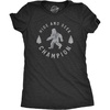 Crazy Dog T-Shirts Hide and Seek Champion Funny Bigfoot Graphic Tee | Funny T Shirts, Graphic Apparel for Men, Cool Camping Short Sleeve, Soft Cotton Blend, Novelty Tees for Guys(Black – Womens Hide and Seek)