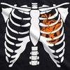 Halloween Mens T-Shirt Skeleton Rib Cage Jack-O-Lantern Cute Tees | Funny T Shirts, Halloween Apparel for Men, Cool Short Sleeve, Soft Cotton Blend, Novelty Tees for Guys(Black)