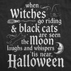 Womens Funny T Shirts When Witches Go Riding Halloween Tee for Ladies