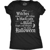Womens Funny T Shirts When Witches Go Riding Halloween Tee for Ladies
