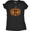 Womens Pumpkin Pi Funny Math Shirt PieThanksgiving Fall T Shirt | Funny T Shirts, Halloween Tops for Women, Cool Thanksgiving Top, Science, Soft Cotton Blend, Women’s Novelty Tees(Heather Black)