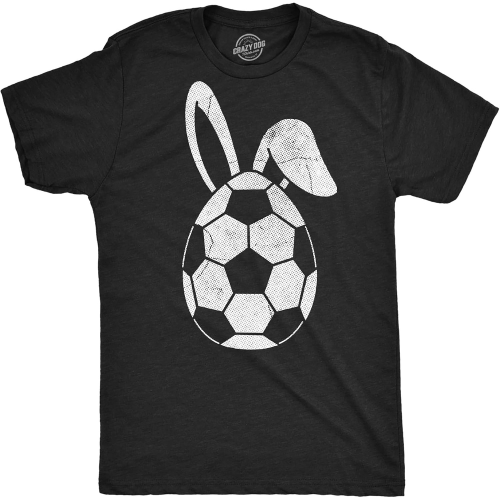 image:imageSoccer Easter Egg Sarcastic Easter Sunday Funny T Shirts for Men Funny T Shirts Easter Apparel for Men Cool Soccer Short Sleeve Soft Cotton Blend Novelty Tees for Guys