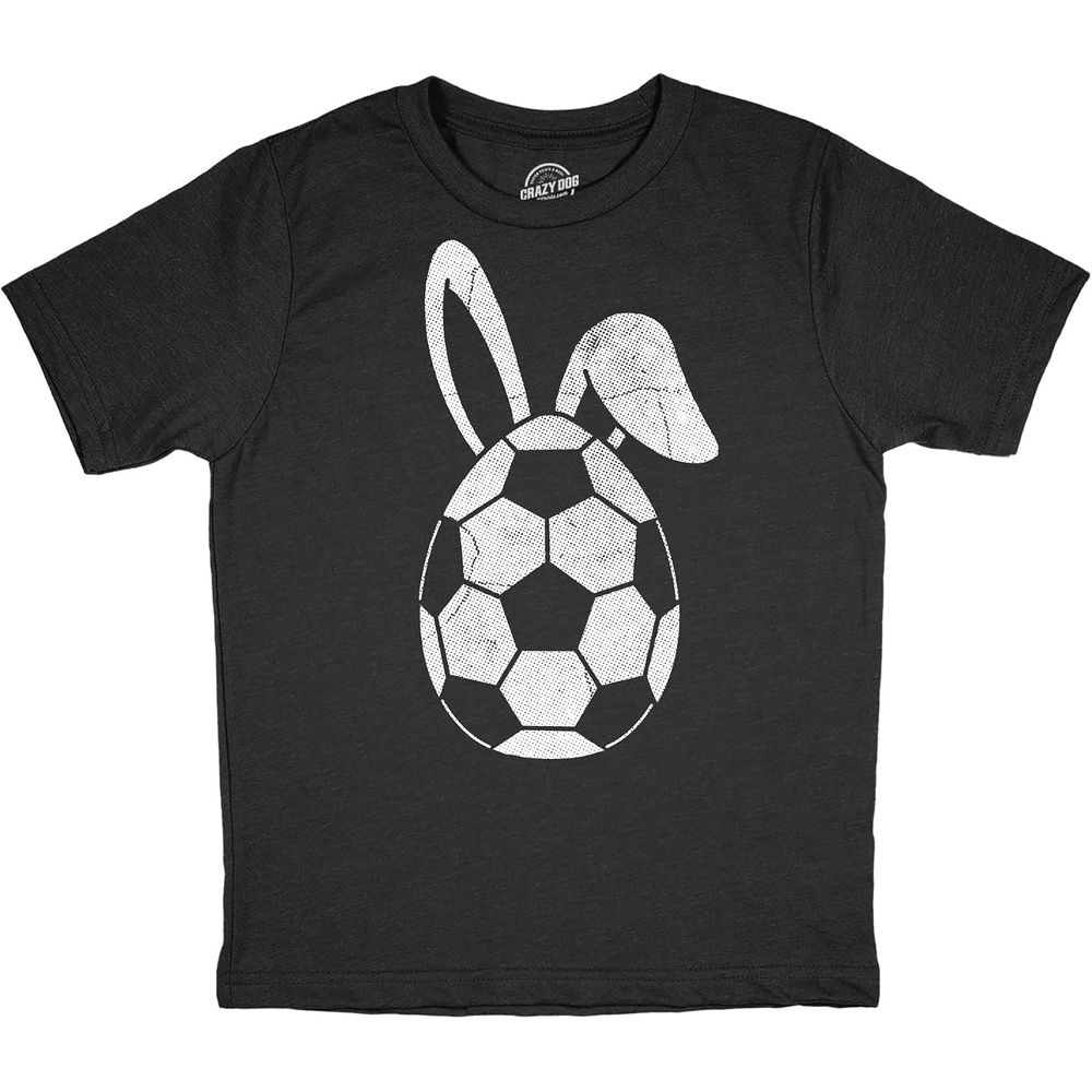 image:imageYouth Soccer Easter Egg Sarcastic Easter Sunday Tee For Kids  Funny Childrens Apparel Easter Tops for Kid Cool Soccer Short Sleeve Soft Cotton Blend Novelty Tees for Kids