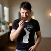 Easter Bunny Graphic Novelty Humor Funny T Shirts for Men | Funny T Shirts, Easter Apparel for Men, Cool Animal Short Sleeve, Soft Cotton Blend, Novelty Tees for Guys(Heather Black – Bite Me)