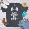 Easter Bunny Graphic Novelty Humor Funny T Shirts for Men | Funny T Shirts, Easter Apparel for Men, Cool Animal Short Sleeve, Soft Cotton Blend, Novelty Tees for Guys(Heather Navy – Be Hoppy)