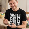 Funny Easter Bunny Perfect Baskets Sarcastic T Shirts for Men | Funny T Shirts, Easter Apparel for Men, Cool Animal Short Sleeve, Soft Cotton Blend, Novelty Tees for Guys(Heather Black – Easter Egg Inspector)