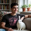 Funny Easter Bunny Perfect Baskets Sarcastic T Shirts for Men | Funny T Shirts, Easter Apparel for Men, Cool Animal Short Sleeve, Soft Cotton Blend, Novelty Tees for Guys(Heather Black – Here for Buns)