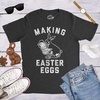 Funny Easter Bunny Perfect Baskets Sarcastic T Shirts for Men | Funny T Shirts, Easter Apparel for Men, Cool Animal Short Sleeve, Soft Cotton Blend, Novelty Tees for Guys(Heather Black – Making Easter Eggs)